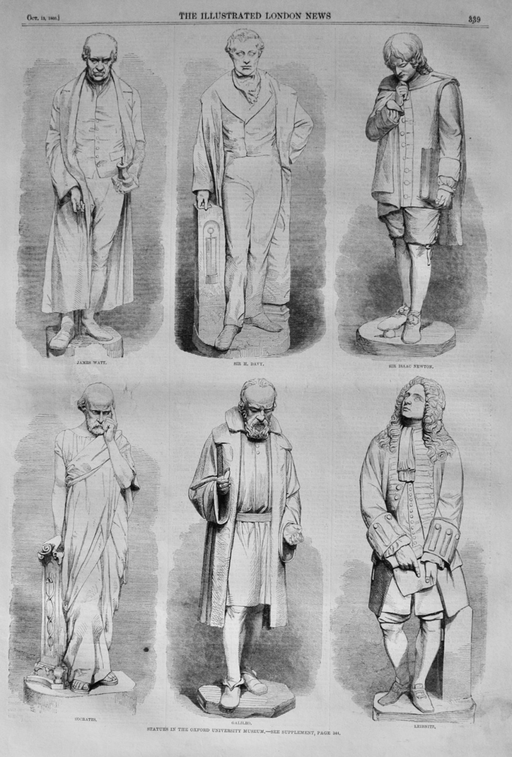 Statues in the Oxford University Museum - 1860