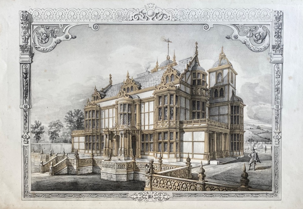 House showing Wooden Architecture of the Sixteenth Century.  1840c.