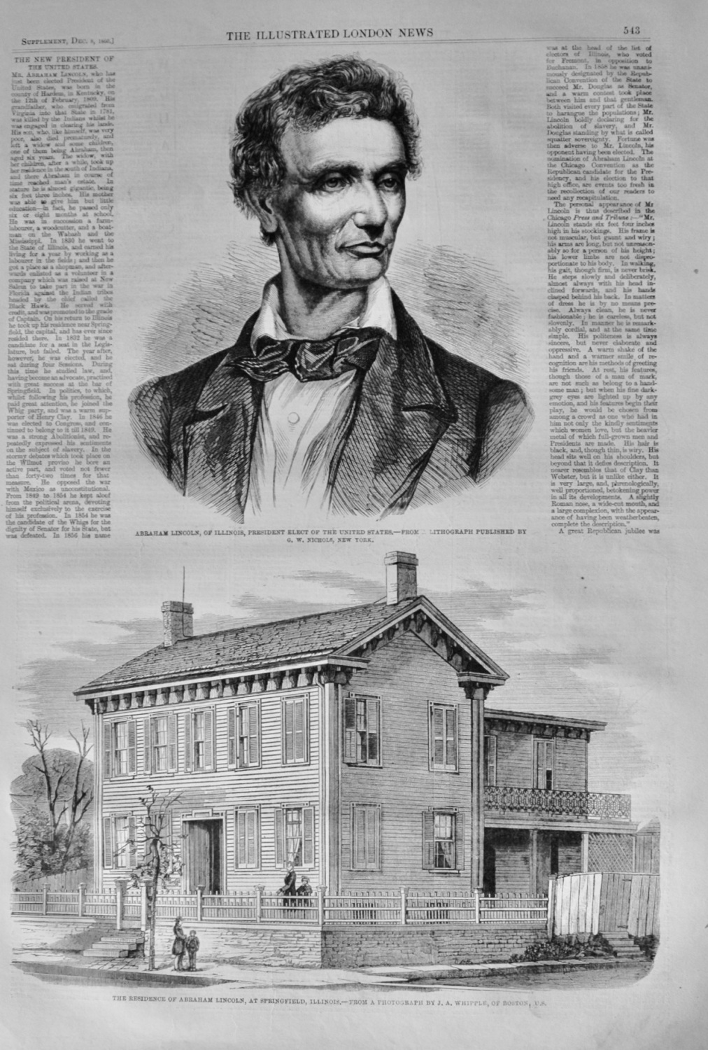 The New President - Abraham Lincoln - 1860