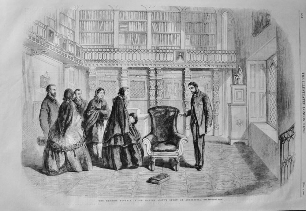 The Empress Eugenie in Sir Walter Scott's Study - 1860