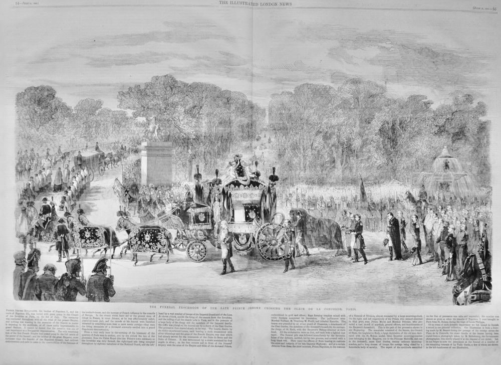 The Funeral Procession of the late Prince Jerome - 1860