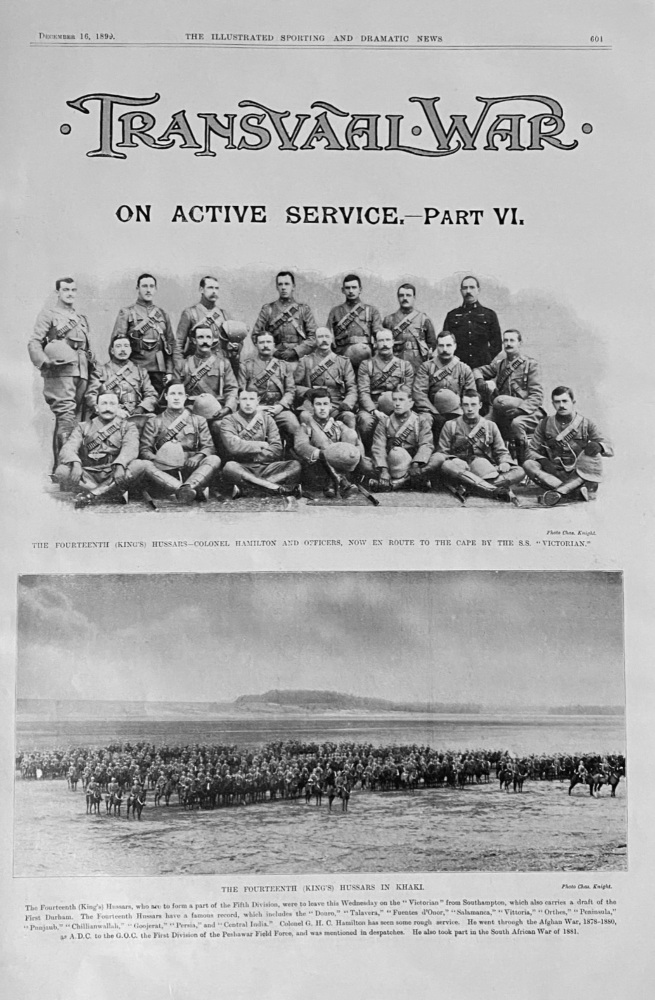 Transvaal War.  On Active Service.- Part VI.  1899.
