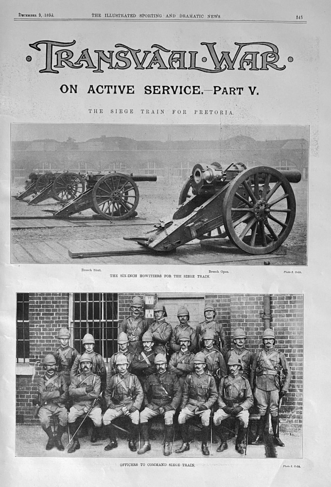 Transvaal War.  On Active Service.- Part V.  The Siege Train for Pretoria. 1899.