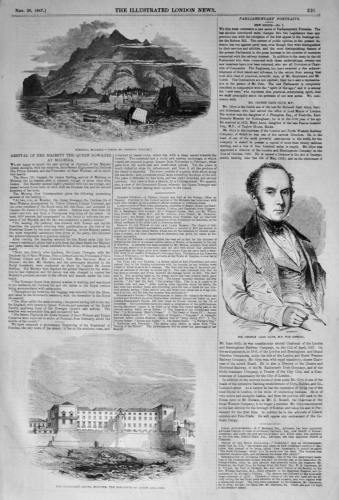 Arrival of Her Majesty the Queen Dowager at Madeira - 1847