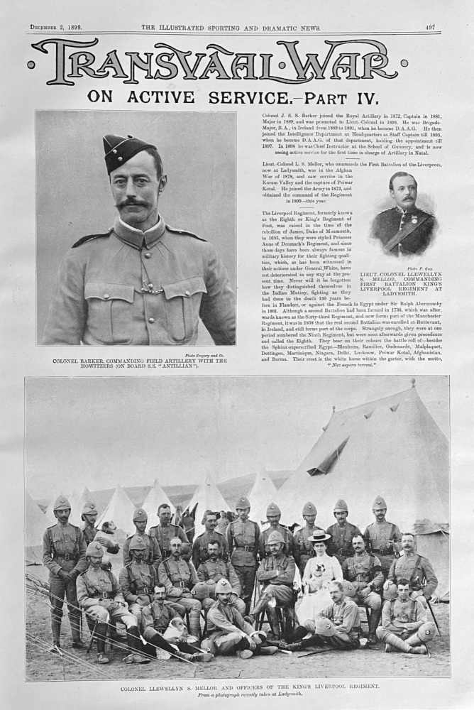 Transvaal War.  On Active Service.- Part IV.  1899.