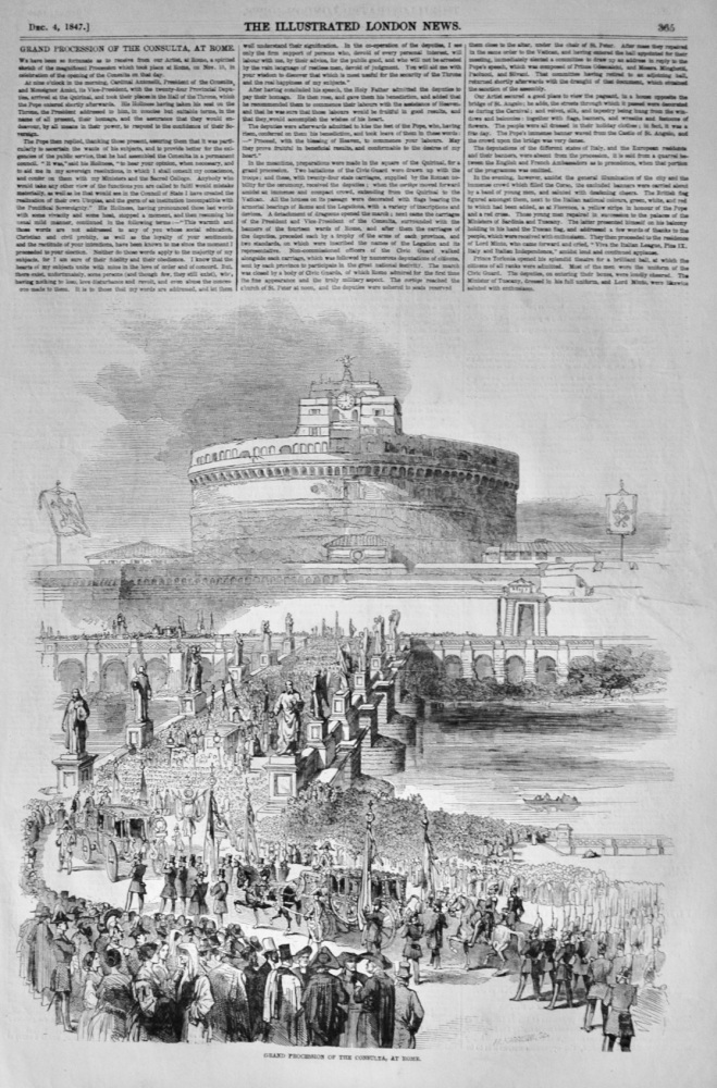 Grand Procession of the Consulta, at Rome - 1847