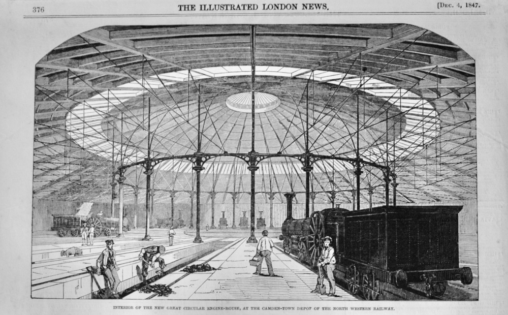Great Circular Engine House at Camden Town - 1847