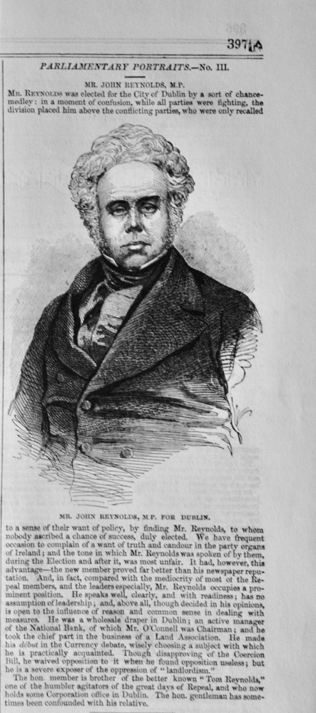 Mr John Reynolds - 1847