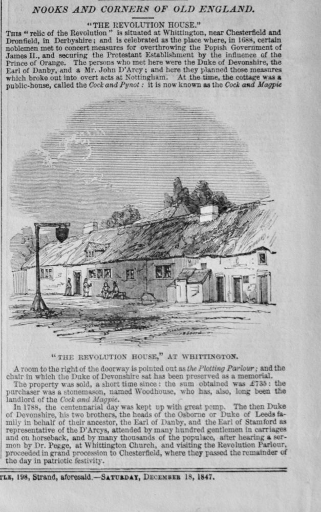 "The Revolution House," Whittington - 1847