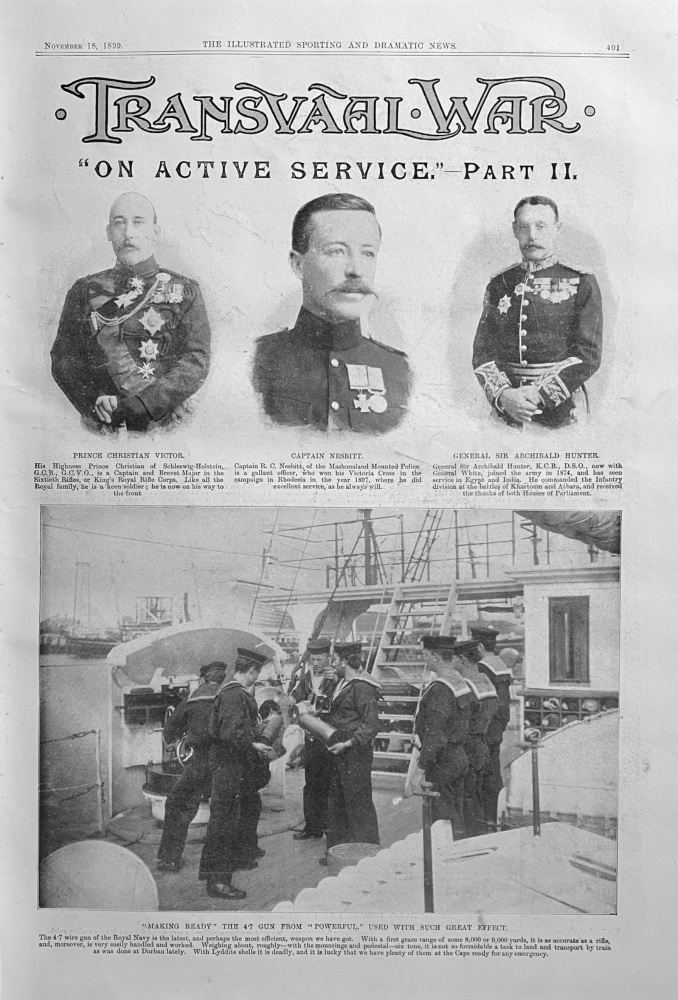 Transvaal War.   "On Active Service."- Part II.  1899.