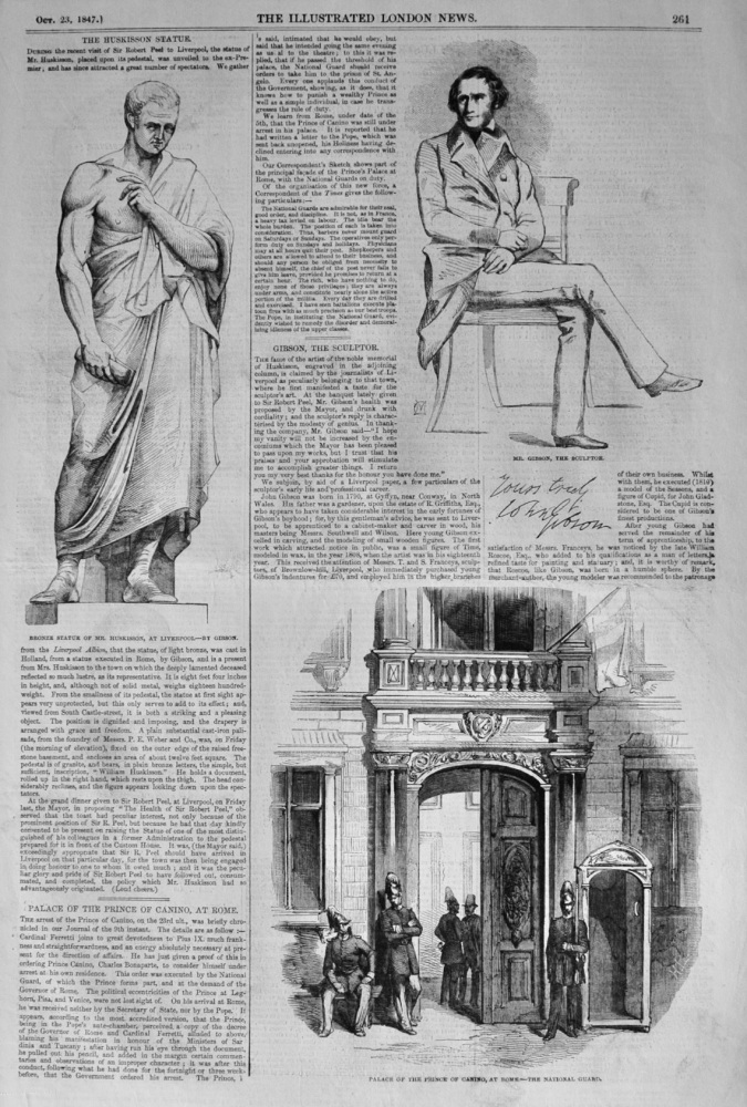 Gibson, the Sculptor - 1847