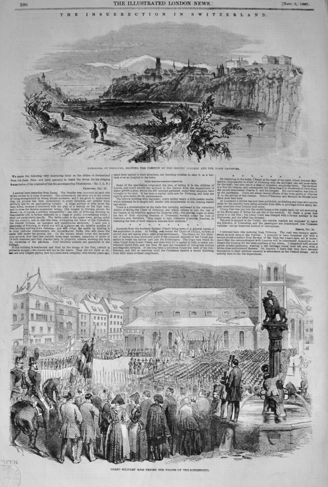 The Insurrection in Switzerland - 1847