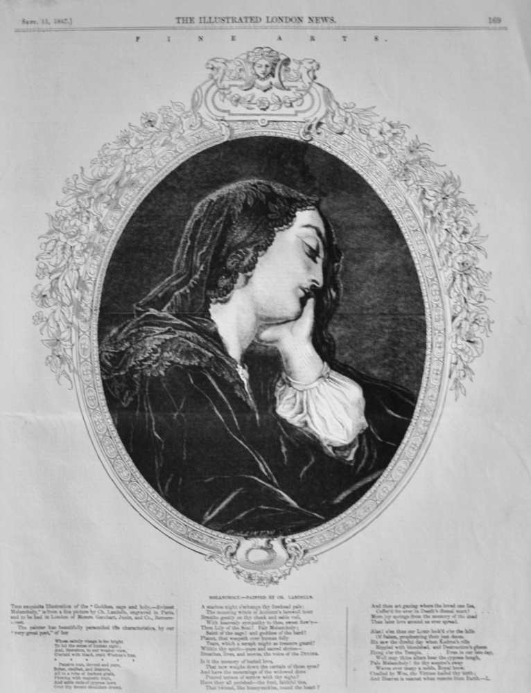 Melancholy - painted by Ch. Landelle - 1847