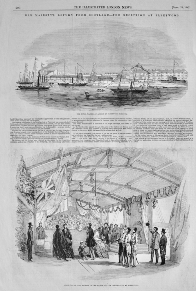 Queen Victoria at Fleetwood - 1847