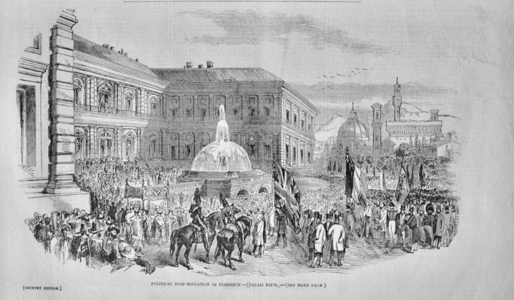 Political Demonstration in Florence - 1847