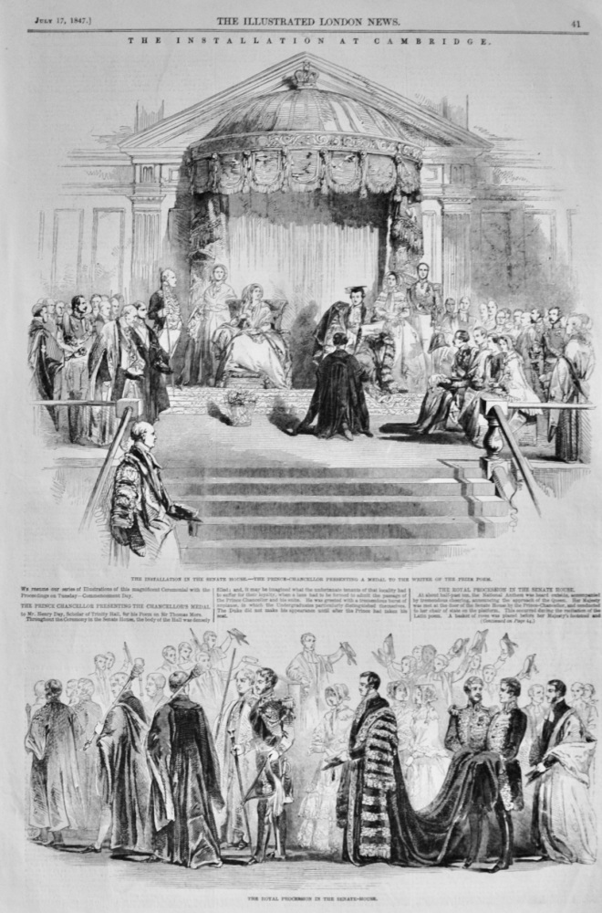 The Installation of Cambridge - 1847