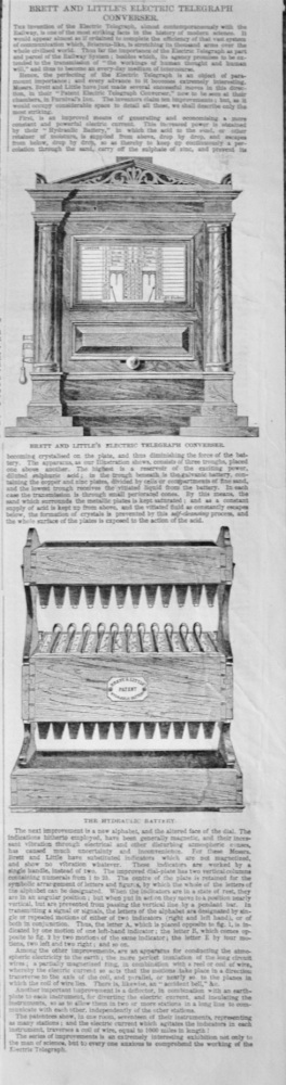 Brett and Little's Electric Telegraph Converser - 1847