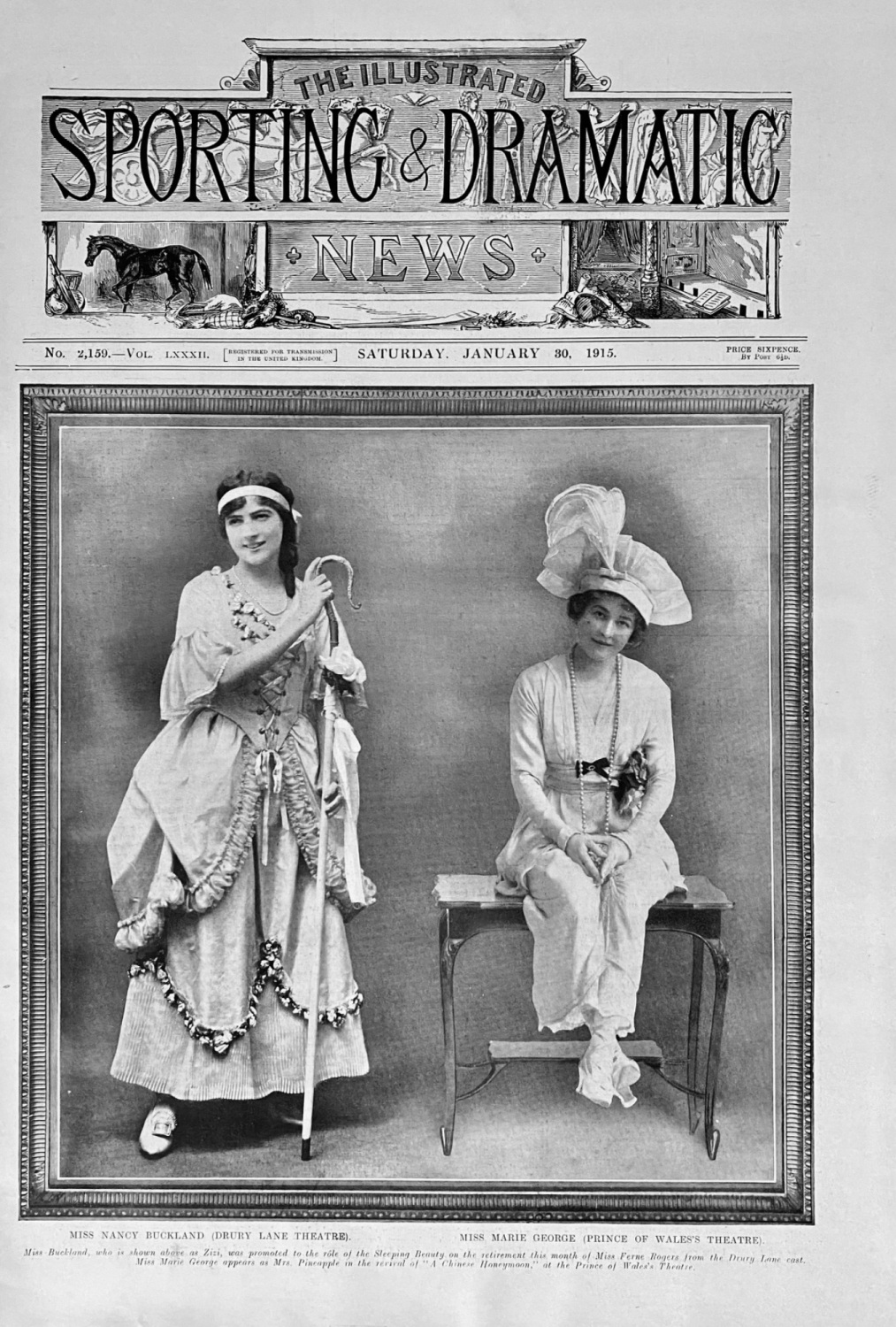 Miss Nancy Buckland (Drury Lane Theatre0.  &  Miss Marie George (Prince of 