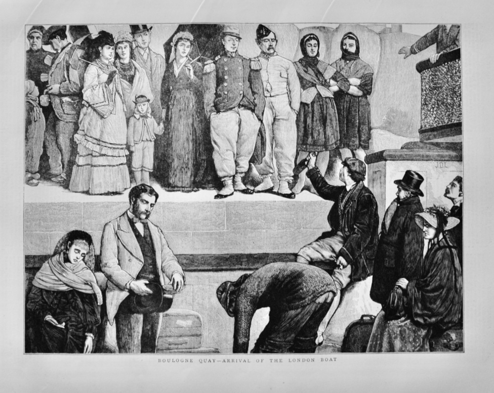 Boulogne Quay - Arrival of the London Boat - 1871