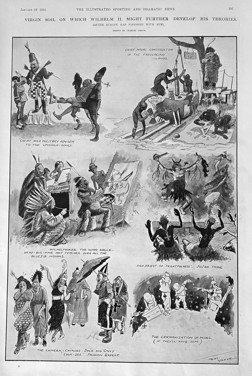 Virgin Soil on which Wilhelm II. might further Develop his Theories. (After