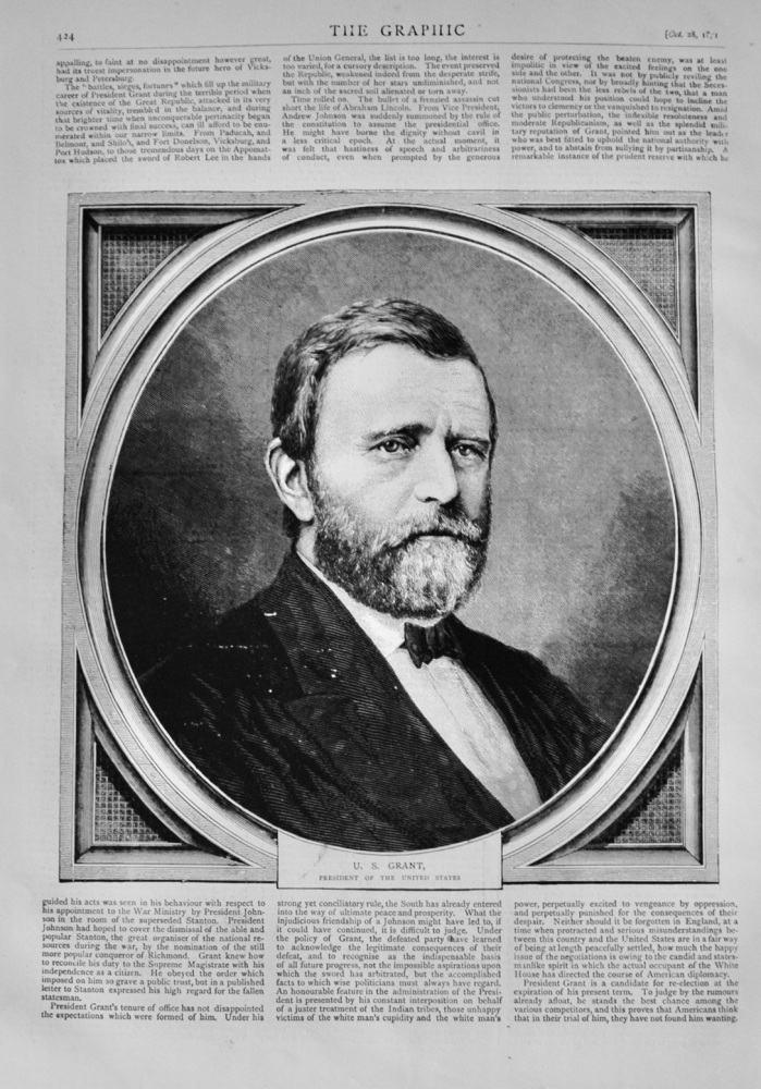 U. S Grant - President of the United States - 1871