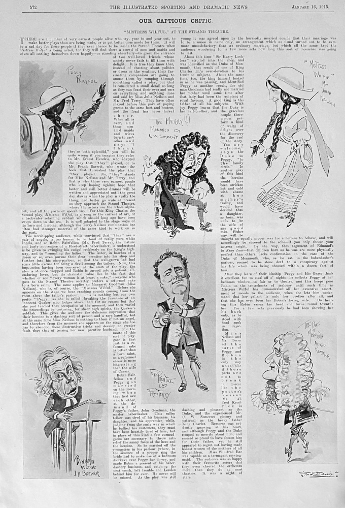 Our Captious critic.  "Mistress Wilful,"  at the Strand Theatre.  1915.
