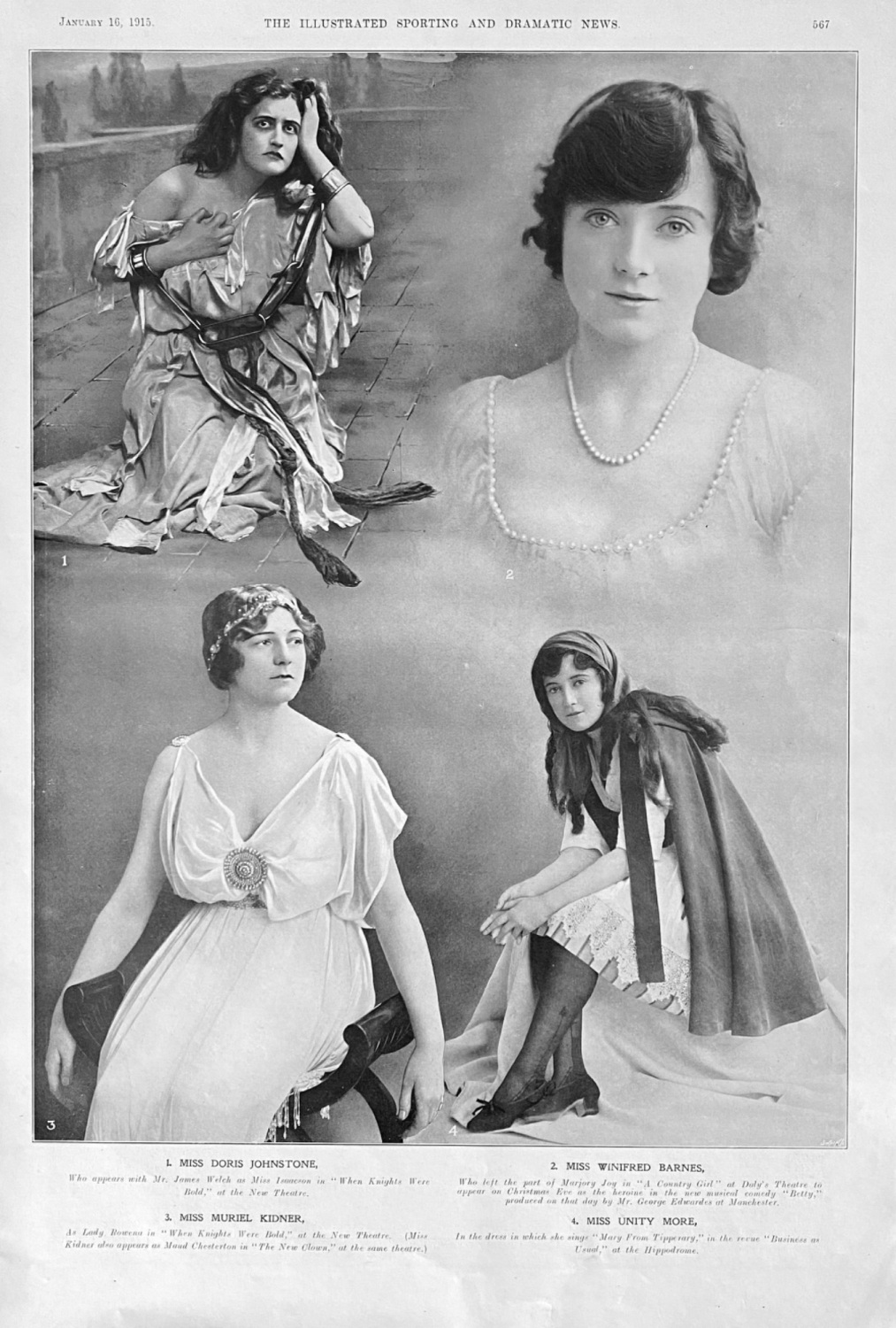 Actresses on the Stage. 1915.