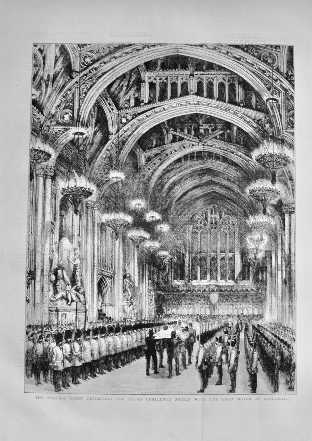 The English Eight depositing the Elcho Challenge Shield - 1871