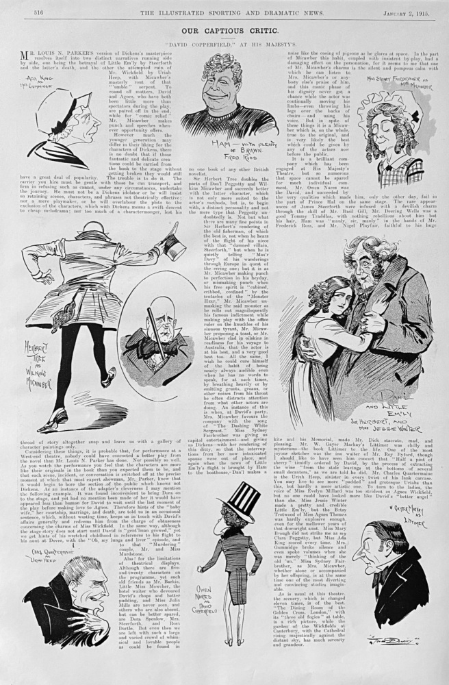 Our Captious Critic.  "David Copperfield," at His Majesty's  1915.
