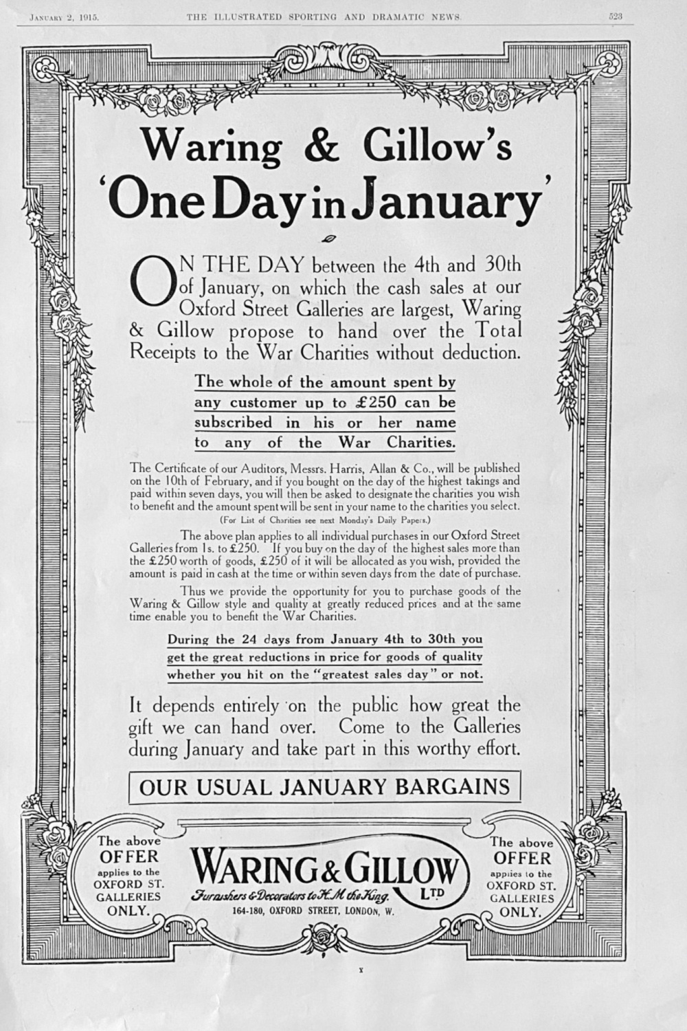 Waring & Gillow's. 1915.