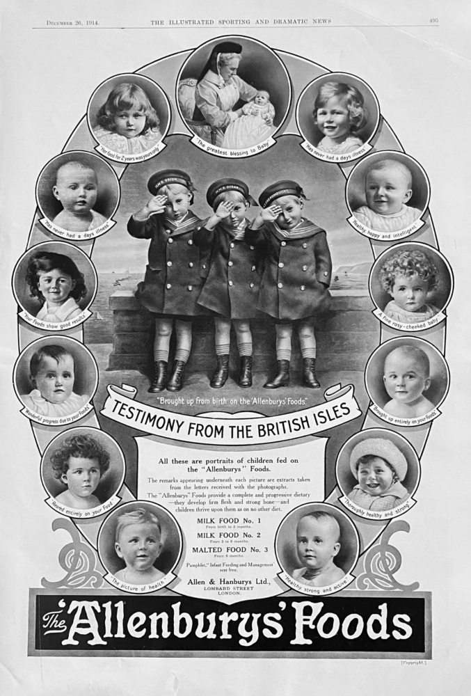 The 'Allenburys' Foods.  1914.