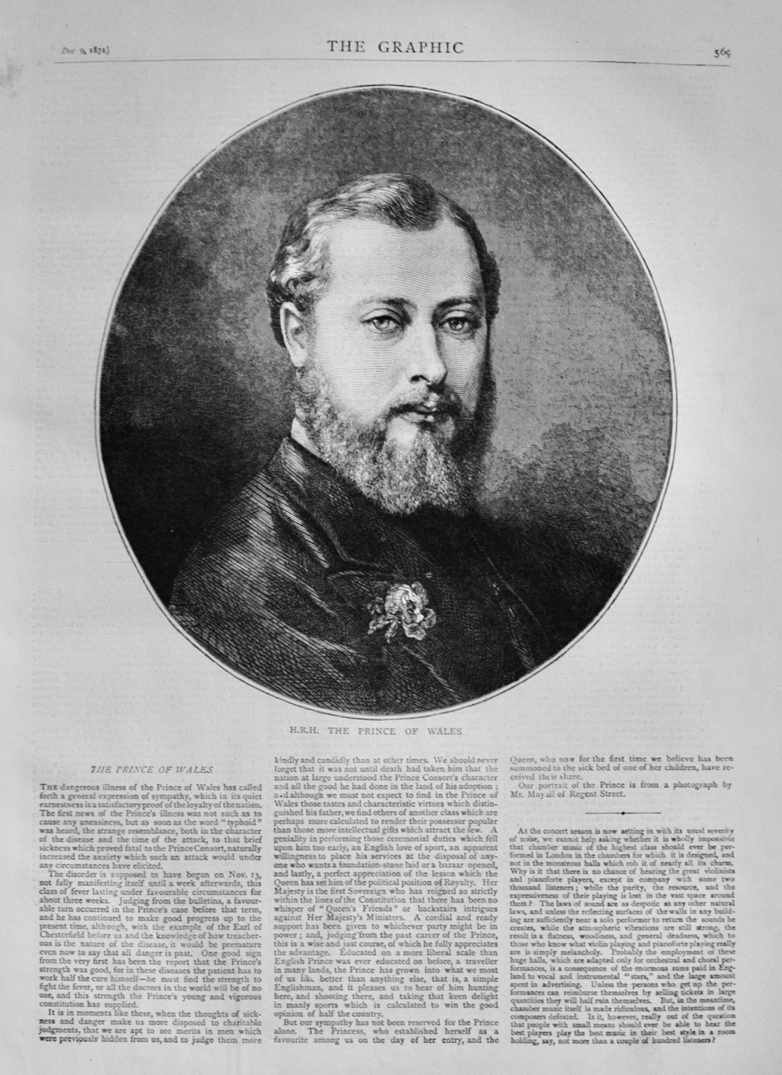 H.R.H The Prince of Wales - 1871