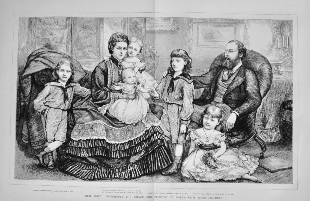 Their Royal Highnesses The Prince and Princess of Wales with their Children - 1871