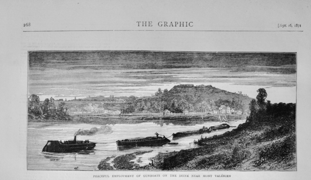 Peaceful Employment of Gunboats on the Seine - 1871