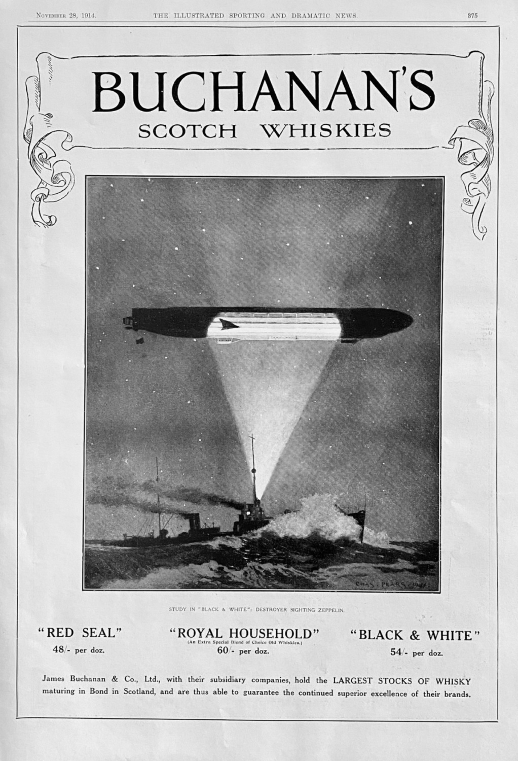 Buchanan's Scotch Whiskies.  1914.