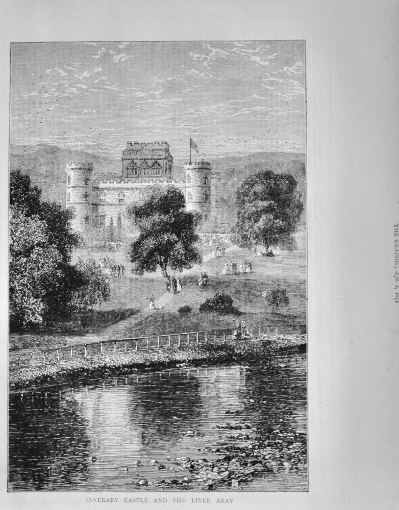 Inverary Castle and the River Aray - 1871
