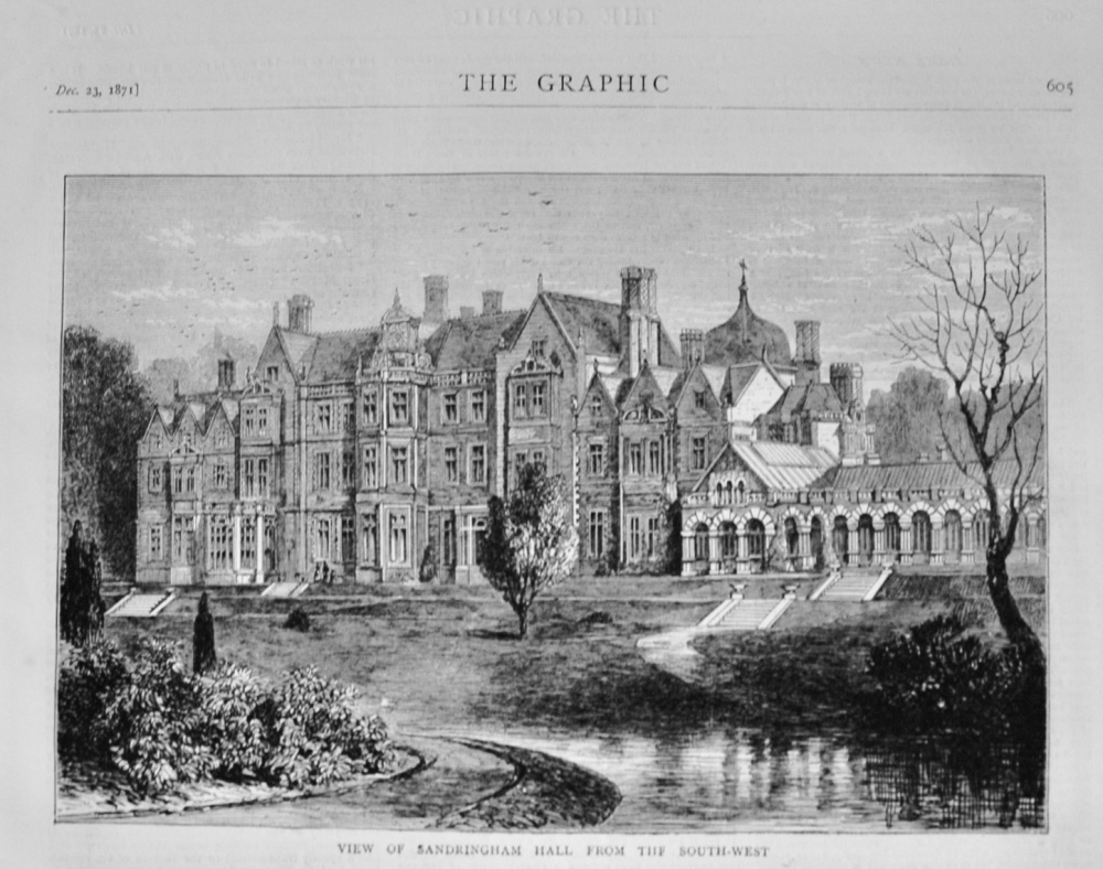 View of Sandringham Hall - 1871