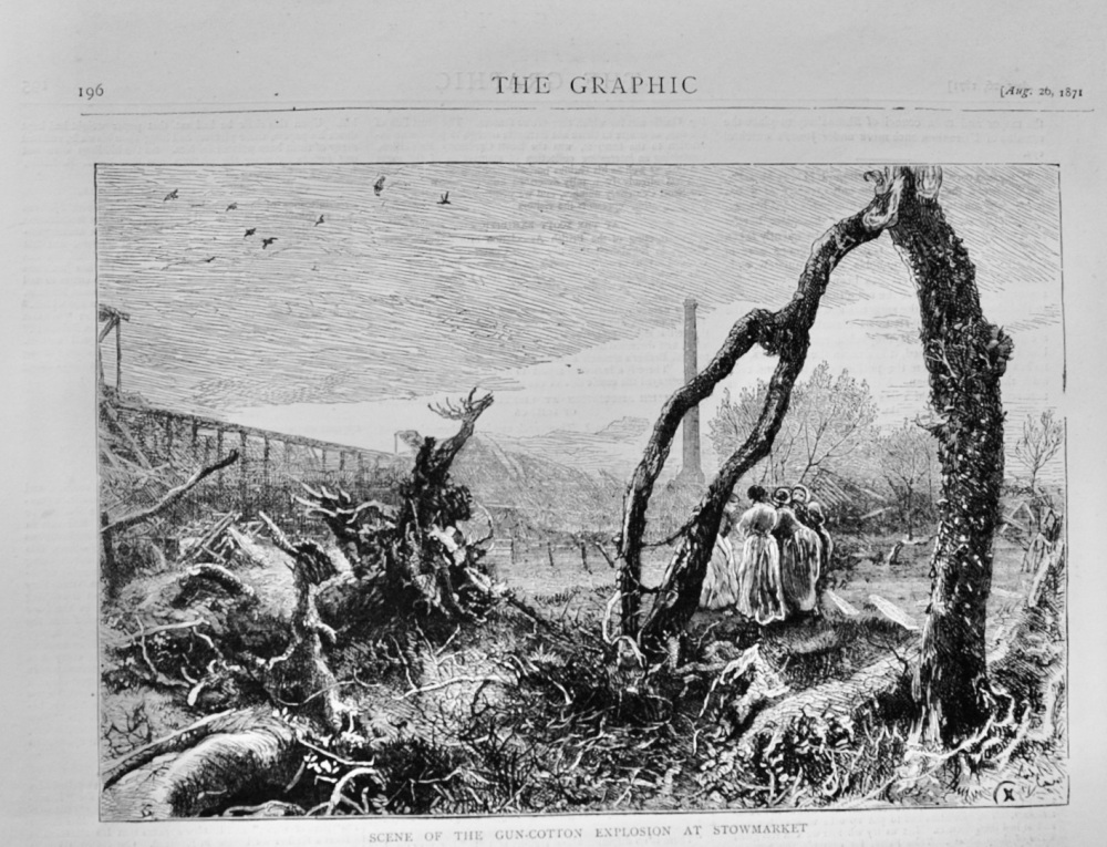 Scene of the Gun Cotton Explosion at Stowmarket - 1871