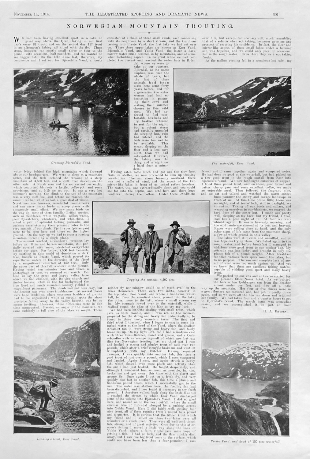 Norwegian Mountain Trouting.  1914.