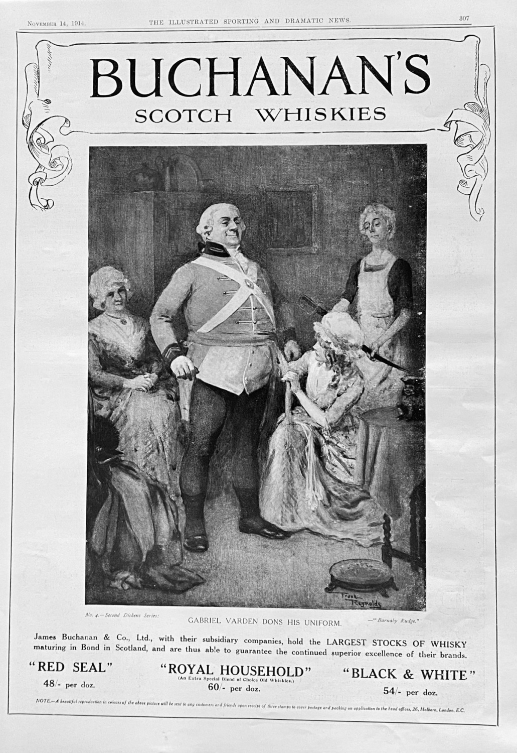 Buchanan's Scotch Whiskies.  1914.