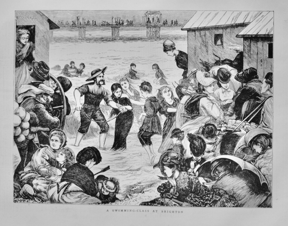 A Swimming Class at Brighton - 1871
