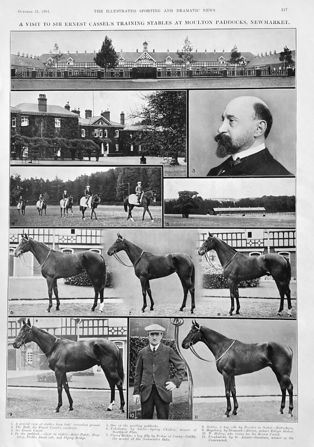A Visit to Sir Ernest Cassel's  Training Stables at Moulton Paddocks, Newma