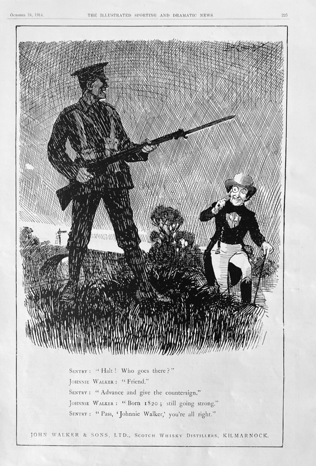 John Walker & Sons, Ltd., Scotch Whisky Distillers.  1914.