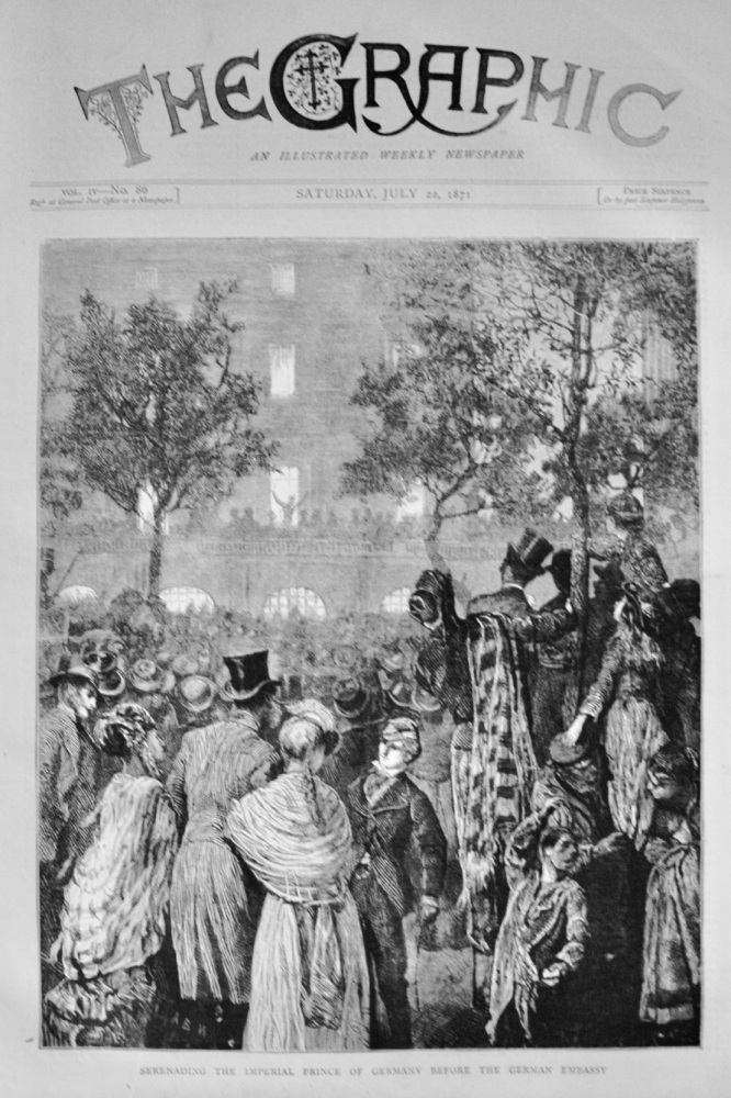 Serenading the Imperial Prince of Germany - 1871