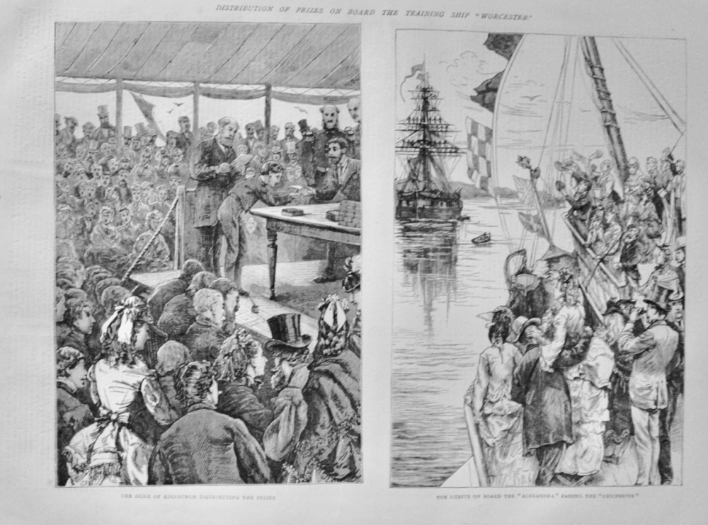 Distribution of Prizes on board "Worcester" - 1871