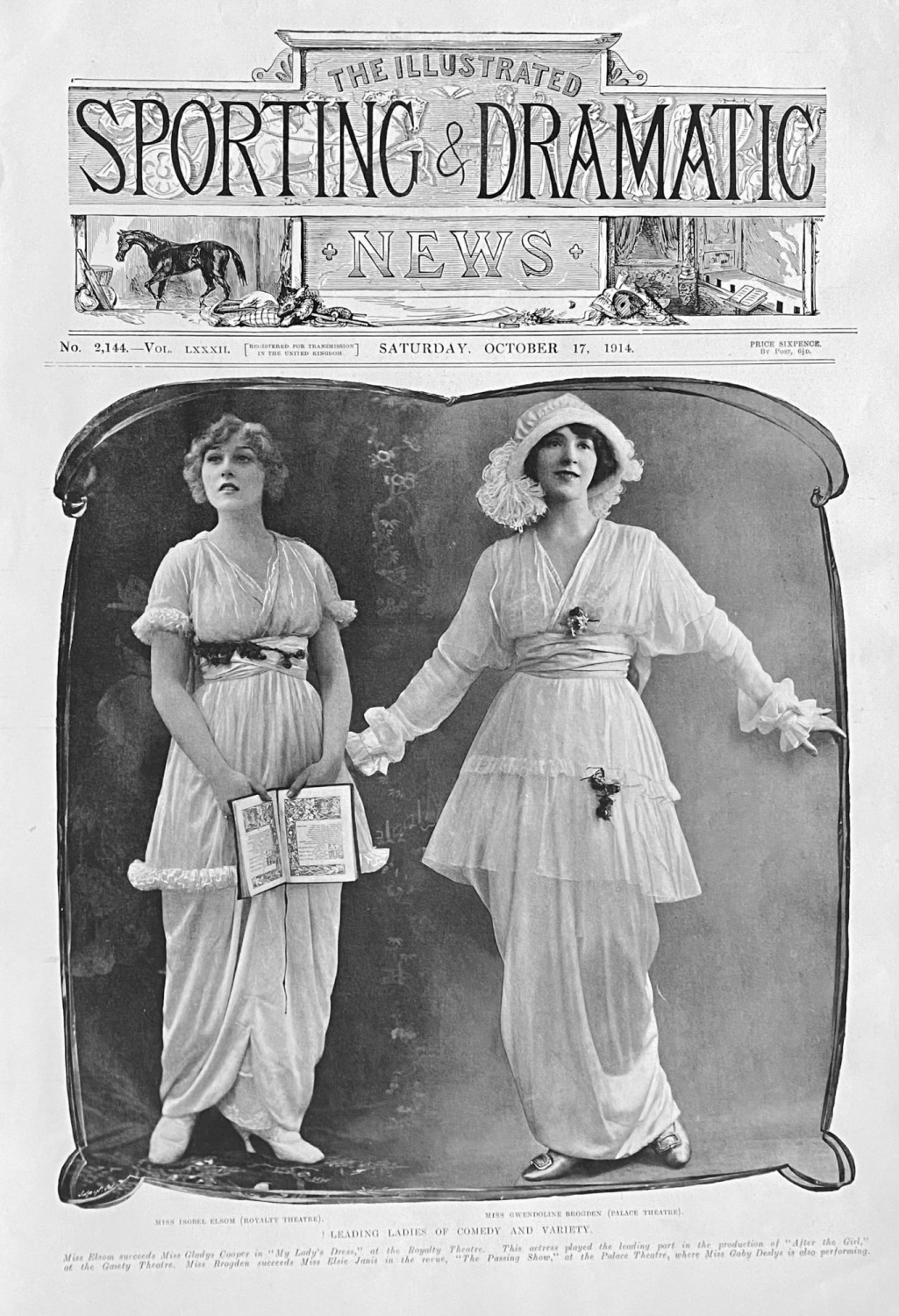 Leading Ladies of Comedy and Variety.  1914.