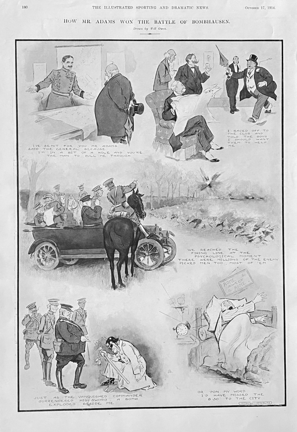 How Mr. Adams won the Battle of Bombhausen.  1914.