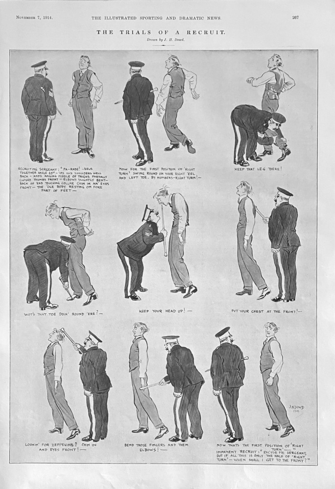 The Trials of a Recruit.  1914.