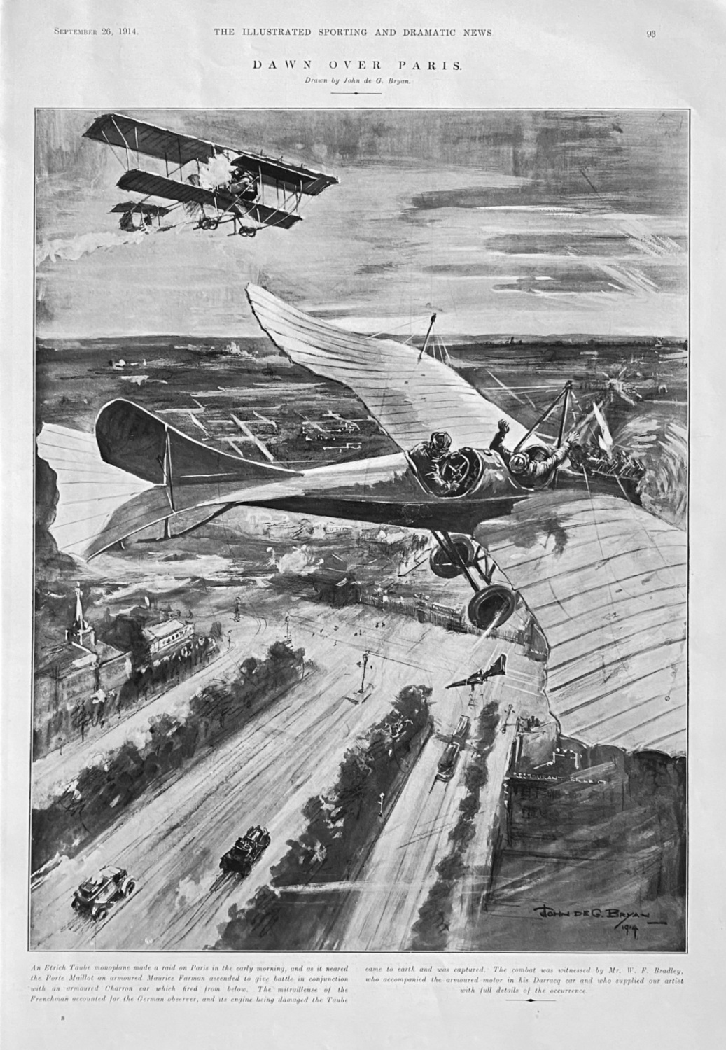 Dawn Over Paris.  1914.