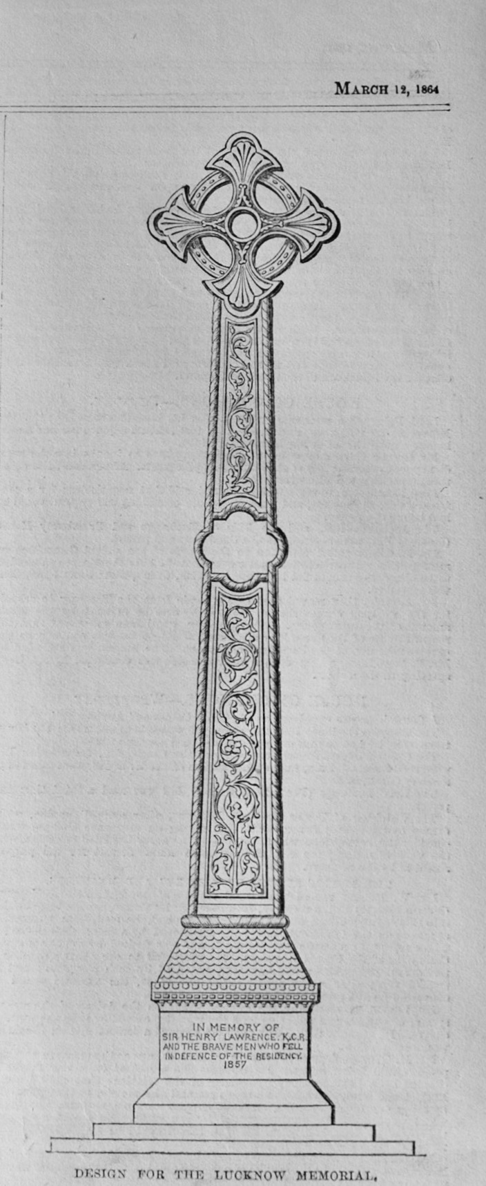 The Lucknow Memorial - 1864